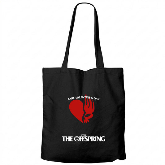 The Offspring Anti Valentine's Day Siyah Fermuarlı Bez Çanta Gabardin