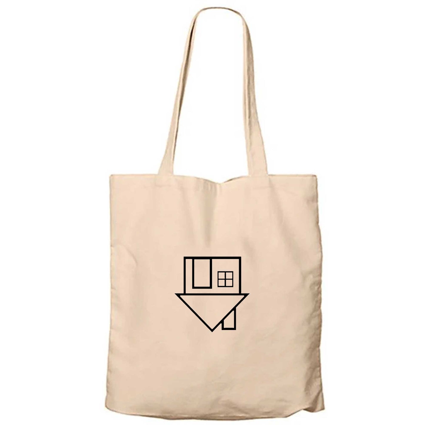 The Neighbourhood Logo Krem Fermuarlı Bez Çanta Gabardin