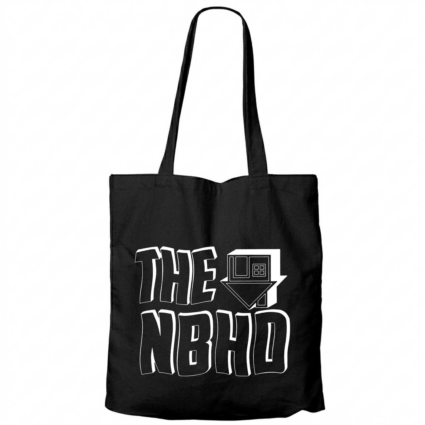 The Neighbourhood Text Siyah Fermuarlı Bez Çanta Gabardin