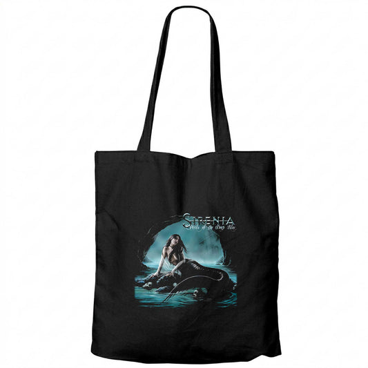 Sirenia Perils Of The Deep Blue Siyah Fermuarlı Bez Çanta Gabardin