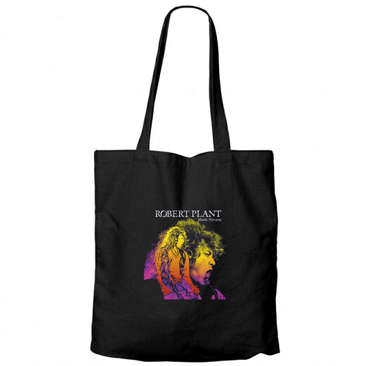 Robert Plant Manic Nirvana Siyah Fermuarlı Bez Çanta Gabardin