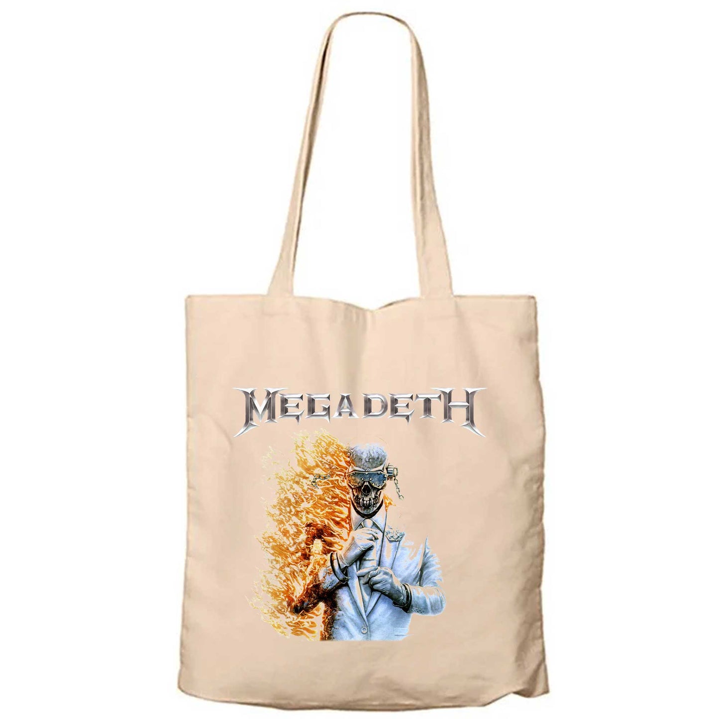 Megadeth Megadeth 2026 Krem Fermuarlı Bez Çanta Gabardin