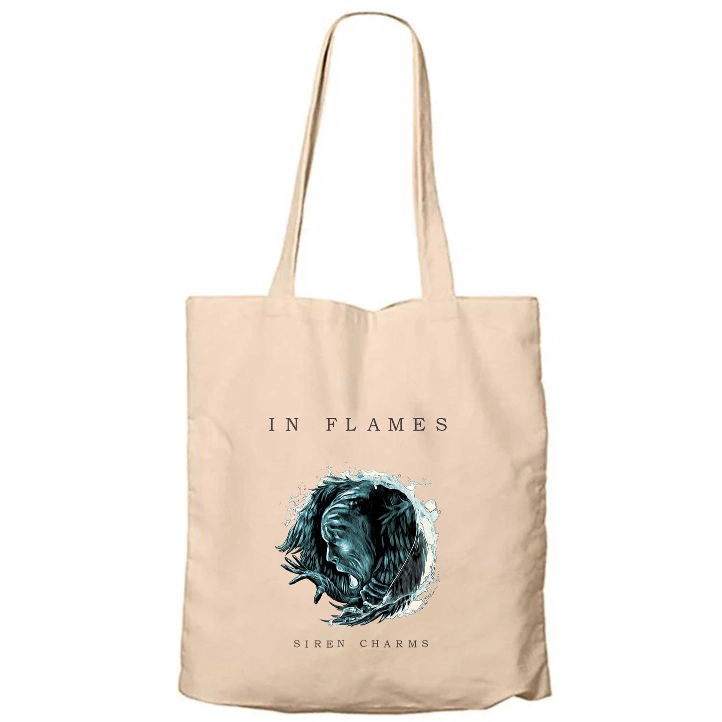 In Flames Siren Charms Krem Fermuarlı Bez Çanta Gabardin