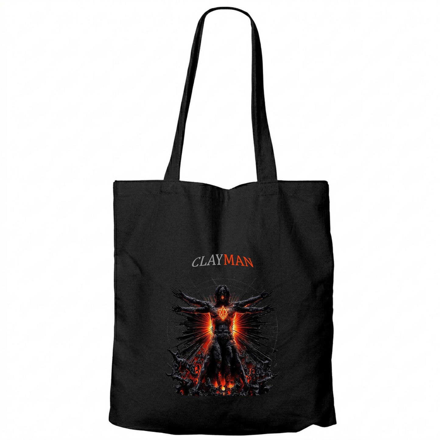 In Flames Clayman Siyah Fermuarlı Bez Çanta Gabardin