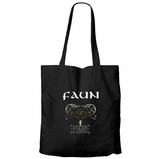 Faun Pagan Siyah Fermuarlı Bez Çanta Gabardin