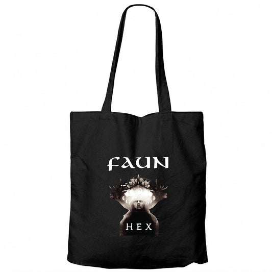 Faun Hex Siyah Fermuarlı Bez Çanta Gabardin