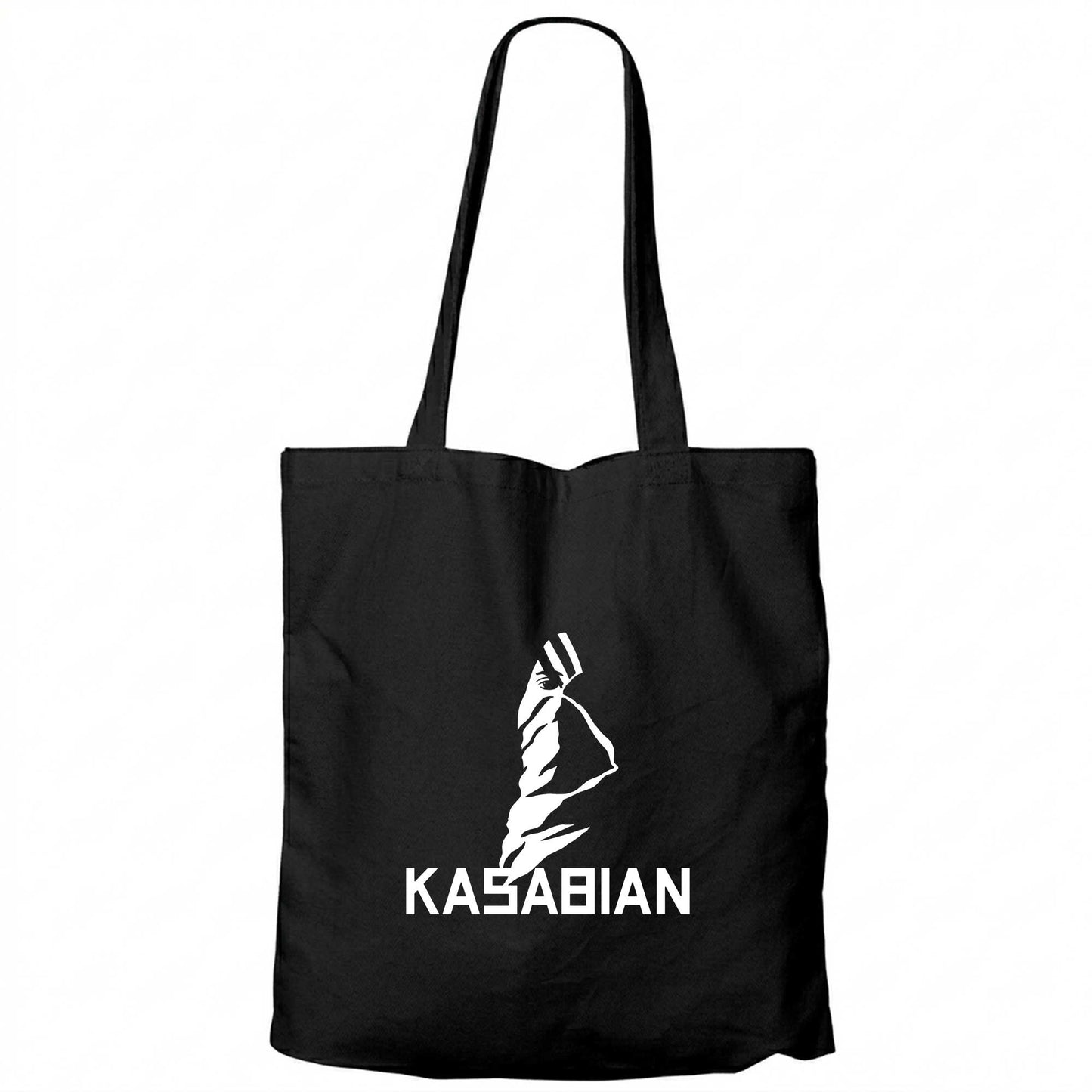 Kasabian Silüet Siyah Fermuarlı Bez Çanta Gabardin