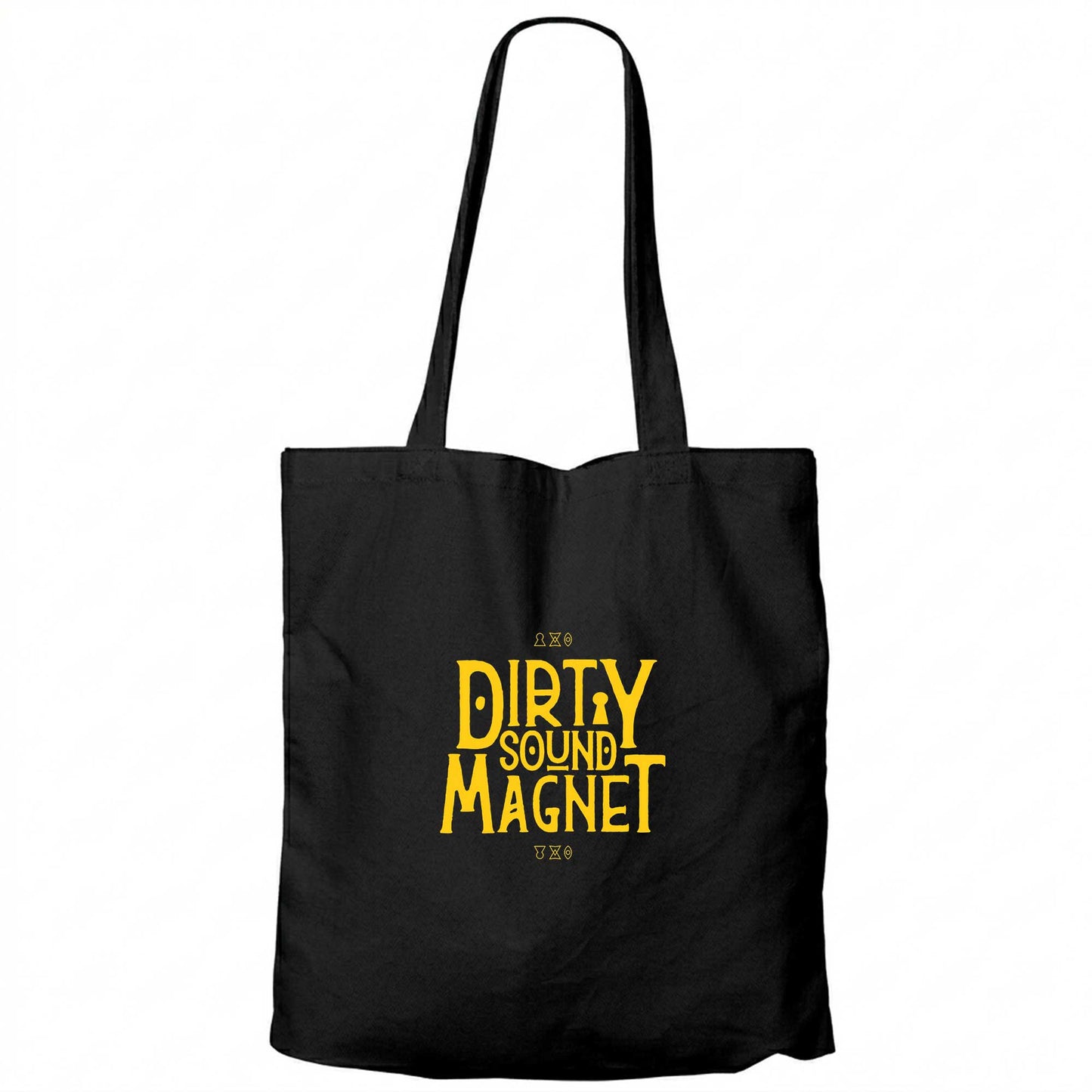 Dirty Sound Magnet Text Siyah Fermuarlı Bez Çanta Gabardin