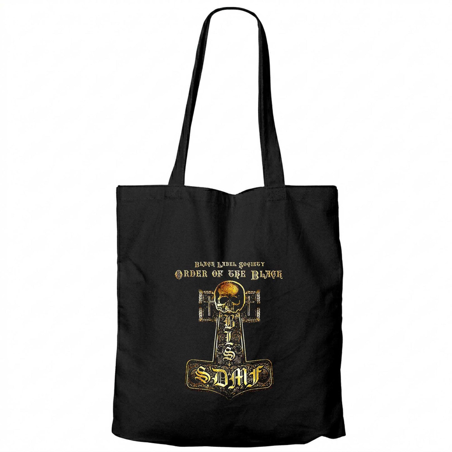 Black Label Society Order of The Black Siyah Fermuarlı Bez Çanta Gabardin
