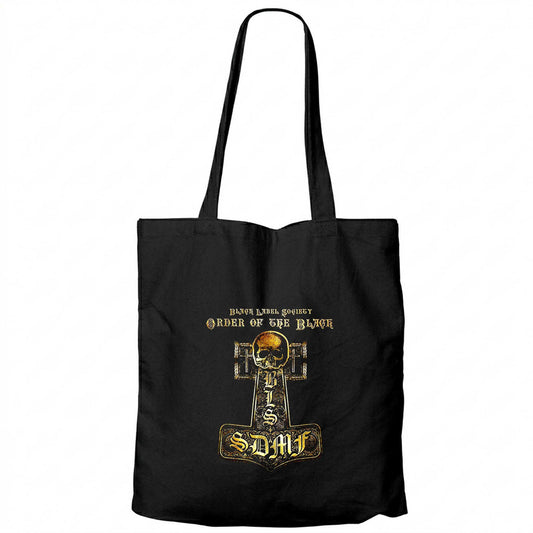 Black Label Society Order of The Black Siyah Fermuarlı Bez Çanta Gabardin