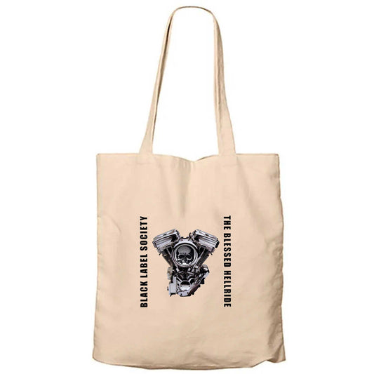 Black Label Society The Blessed Hellride Krem Fermuarlı Bez Çanta Gabardin