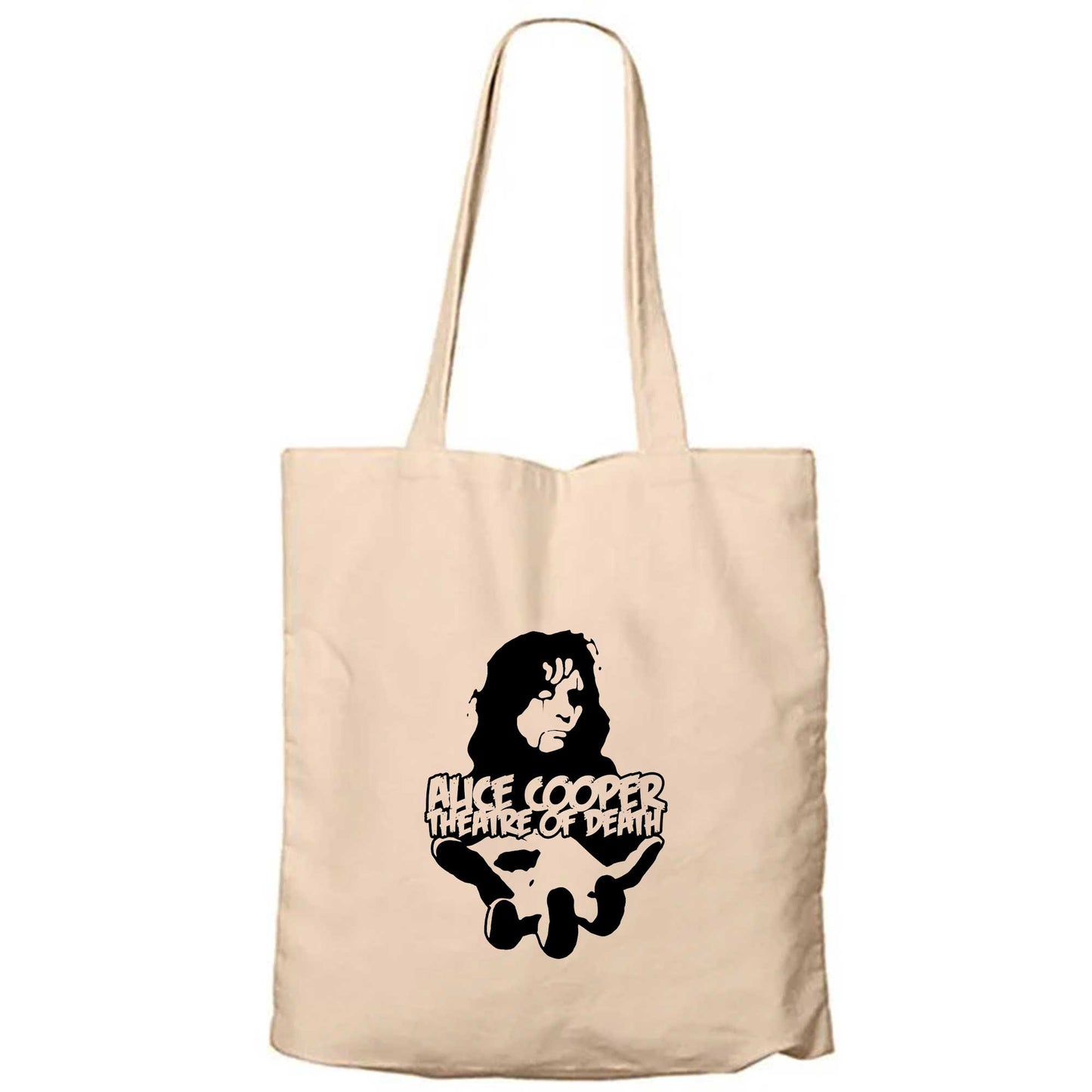 Alice Cooper Theatre Of Death Krem Fermuarlı Bez Çanta Gabardin
