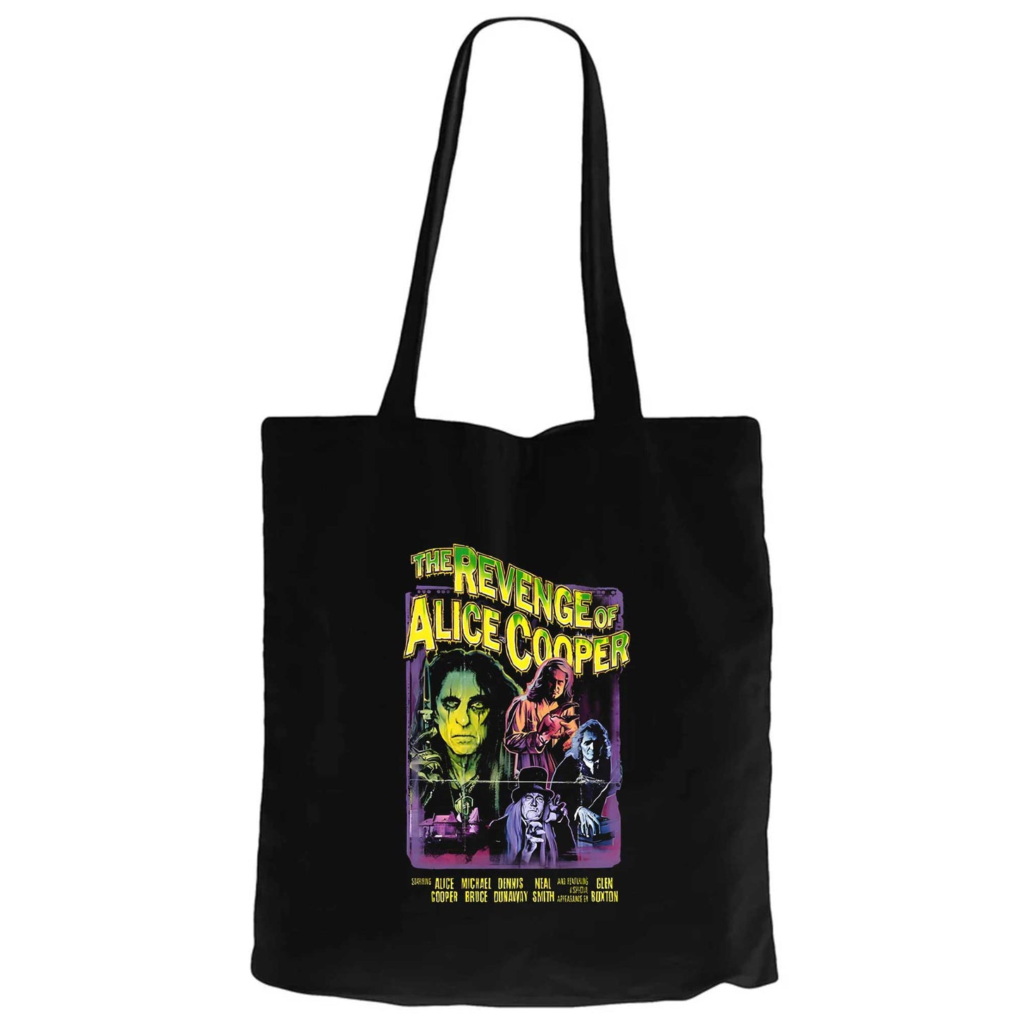 Alice Cooper The Revenge of Siyah Fermuarlı Bez Çanta Gabardin