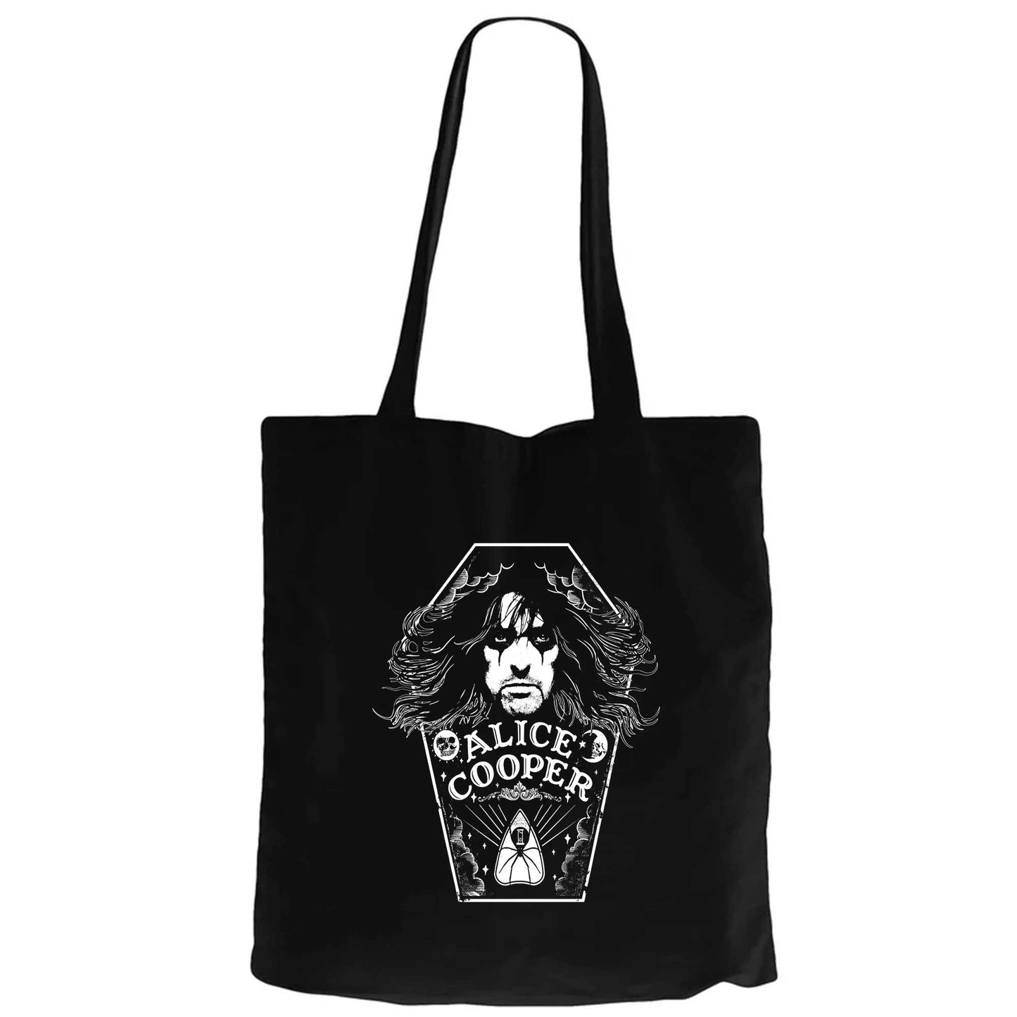 Alice Cooper Moon Of Alice Siyah Fermuarlı Bez Çanta Gabardin