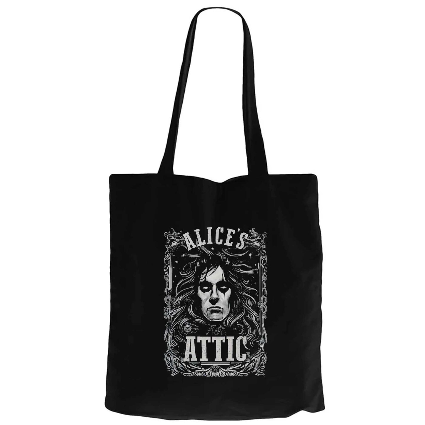 Alice Cooper Alice's Attic Siyah Fermuarlı Bez Çanta Gabardin