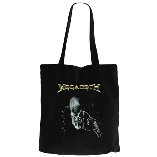 Megadeth Warchest Siyah Fermuarlı Bez Çanta Gabardin