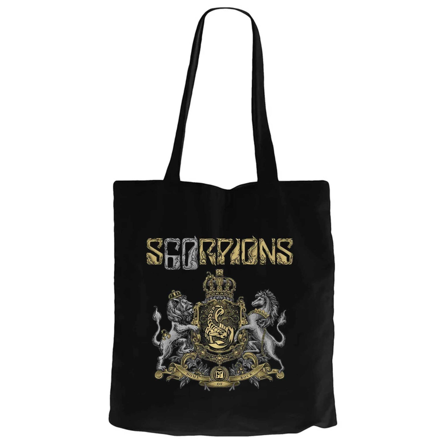 Scorpions Home Of Rock Siyah Fermuarlı Bez Çanta Gabardin