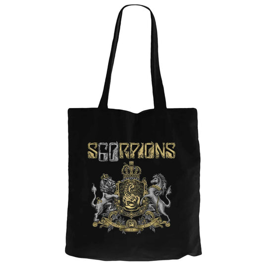 Scorpions Home Of Rock Siyah Fermuarlı Bez Çanta Gabardin