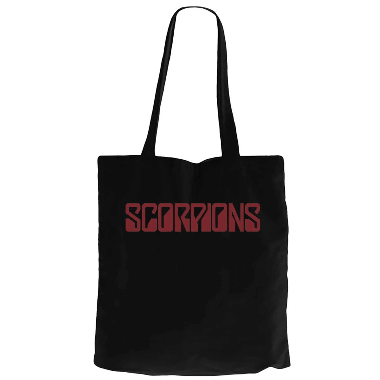 Scorpions Tex Red Siyah Fermuarlı Bez Çanta Gabardin