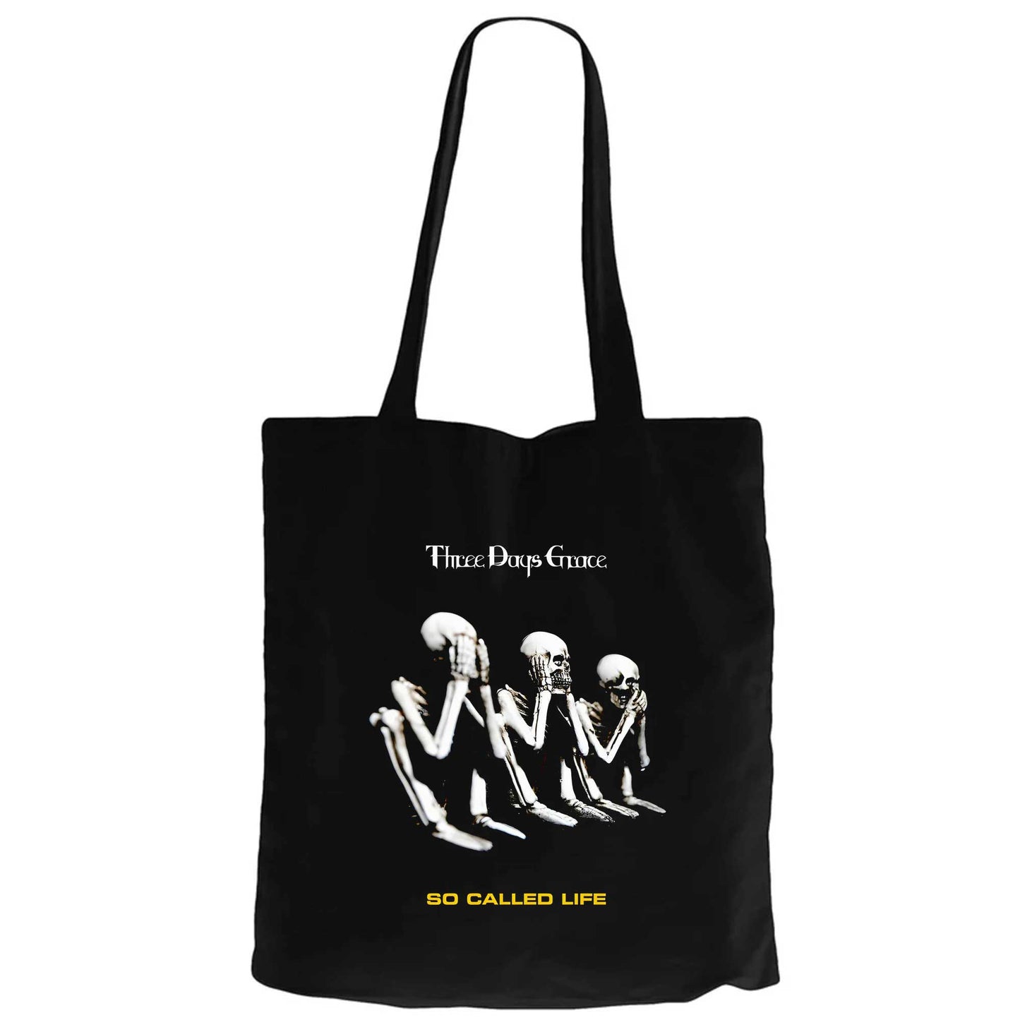 Three Days Grace So Called Siyah Fermuarlı Bez Çanta Gabardin