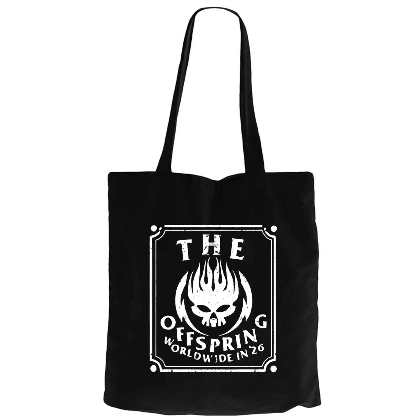 The Offspring Worldwide In '26 Siyah Fermuarlı Bez Çanta Gabardin