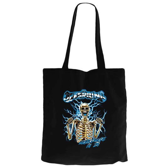 The Offspring Worldwide In '26 Skull Siyah Fermuarlı Bez Çanta Gabardin