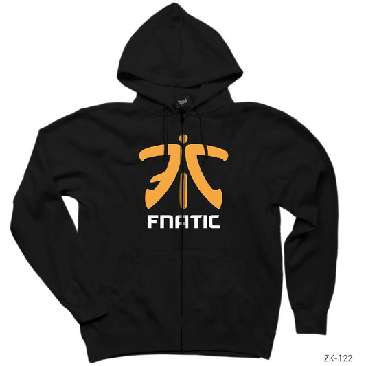 CSGO Fnatic Team Siyah Fermuarlı Kapşonlu Sweatshirt