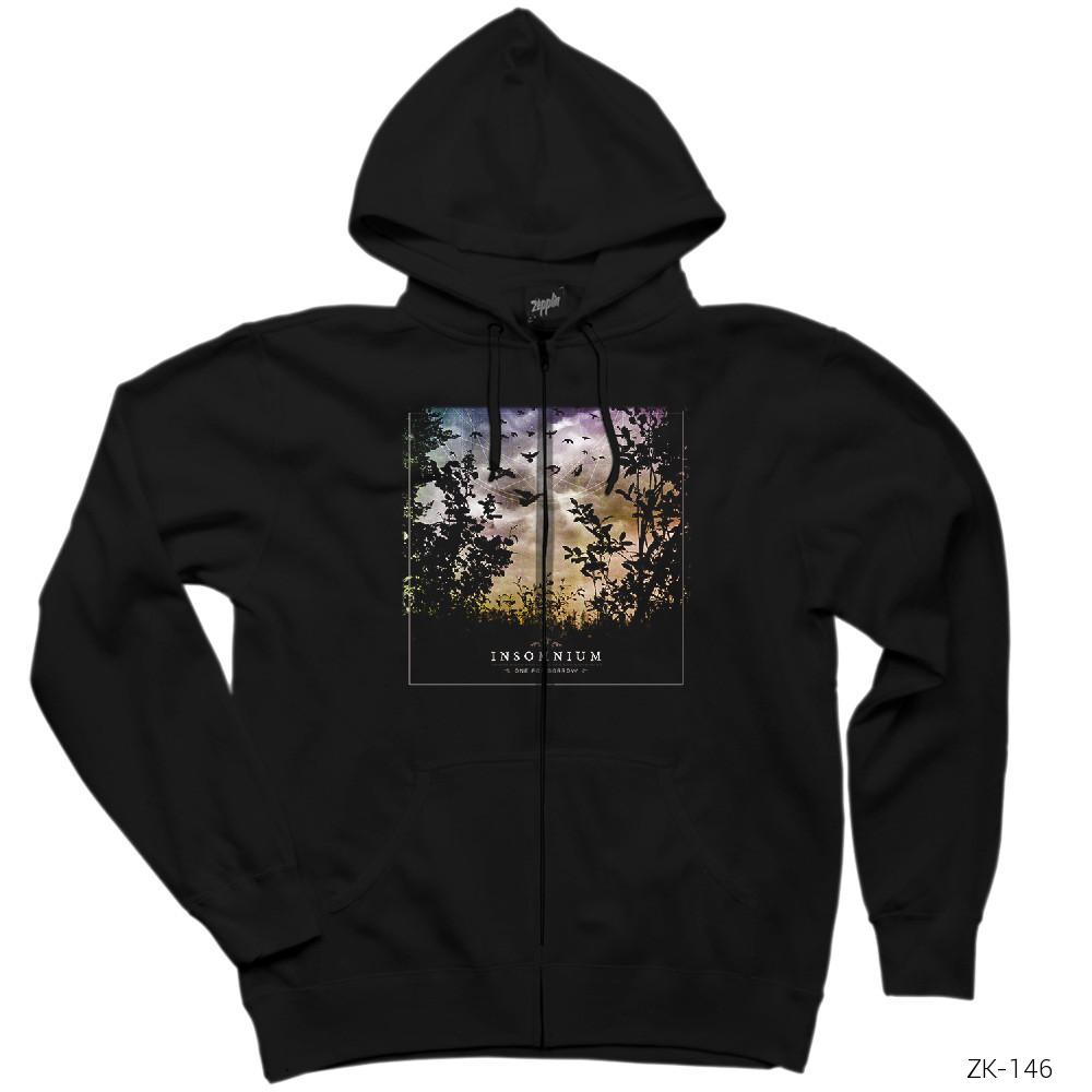 Insomnium One for Sorrow Siyah Fermuarlı Kapşonlu Sweatshirt