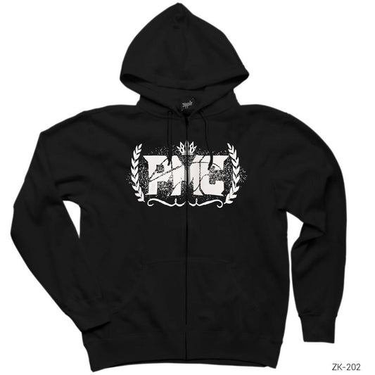 Pmc Siyah Fermuarlı Kapşonlu Sweatshirt