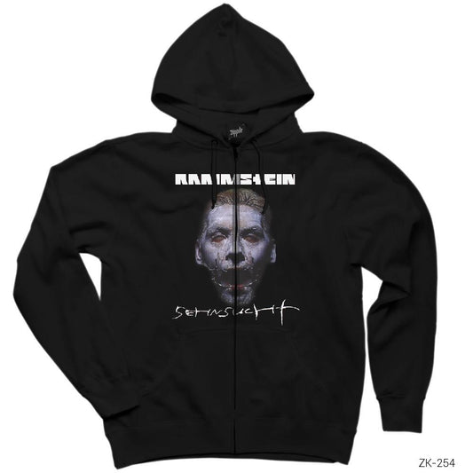 Rammstein Sehnsucht Siyah Fermuarlı Kapşonlu Sweatshirt