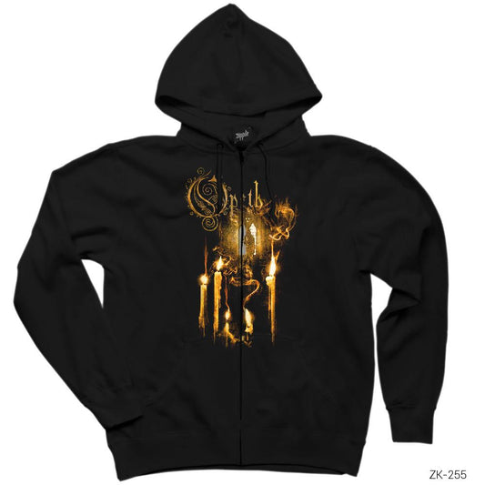 Opeth Ghost Reveries Siyah Fermuarlı Kapşonlu Sweatshirt