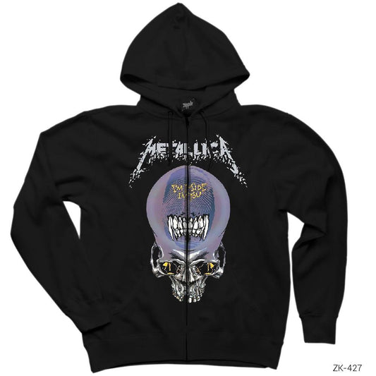 Metallica Im Inside Im You Siyah Fermuarlı Kapşonlu Sweatshirt