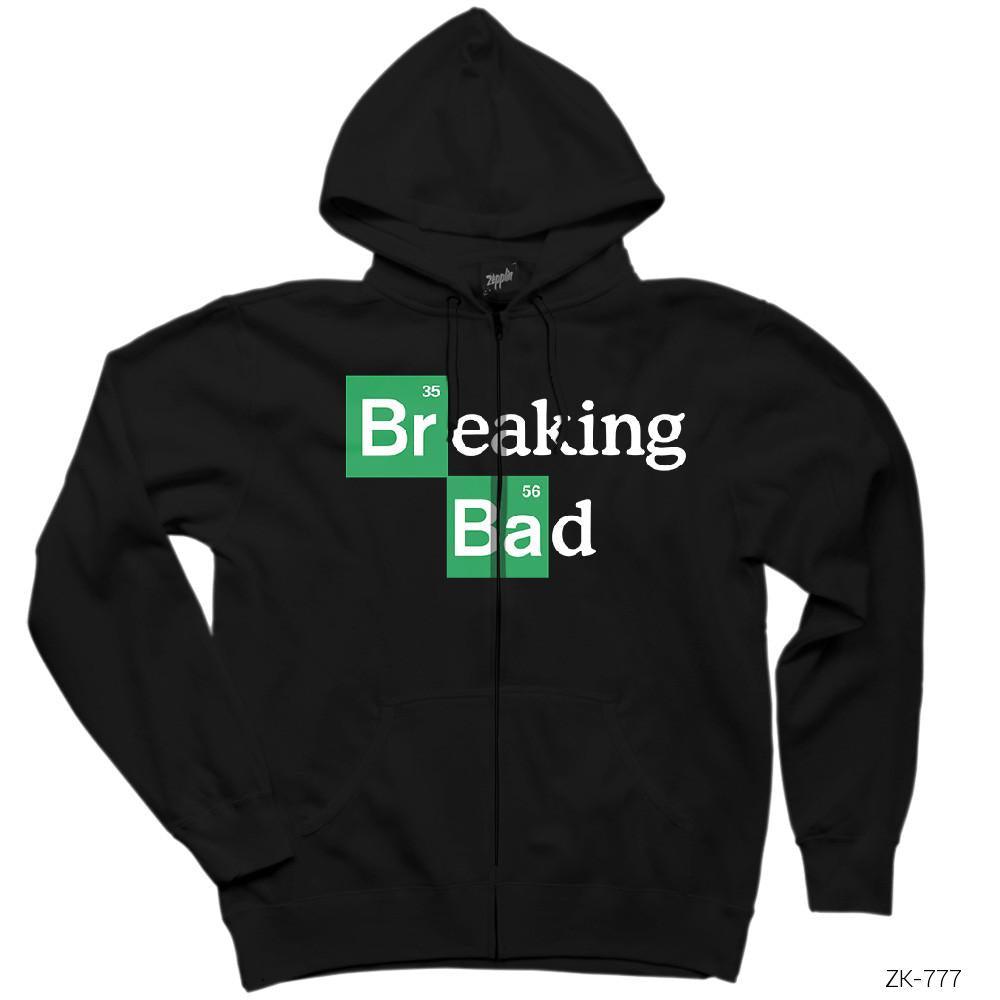 Breaking Bad Siyah Fermuarlı Kapşonlu Sweatshirt