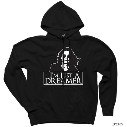 Ozzy Osbourne Im Just A Dreamer Siyah Fermuarlı Kapşonlu Sweatshirt