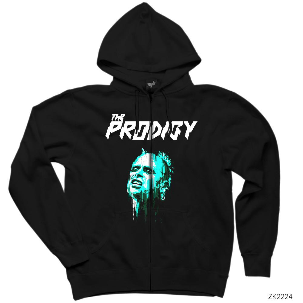 The Prodigy Keith Flint RIP Siyah Fermuarlı Kapşonlu Sweatshirt