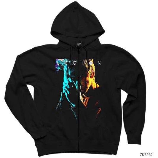Legion Dream Siyah Fermuarlı Kapşonlu Sweatshirt