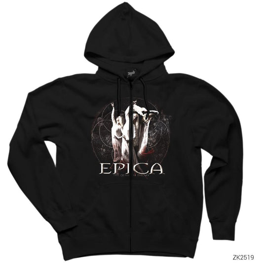 Epica The Quantum Siyah Fermuarlı Kapşonlu Sweatshirt