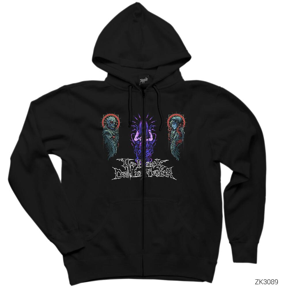 The Black Dahlia Murder Human Body Siyah Fermuarlı Kapşonlu Sweatshirt