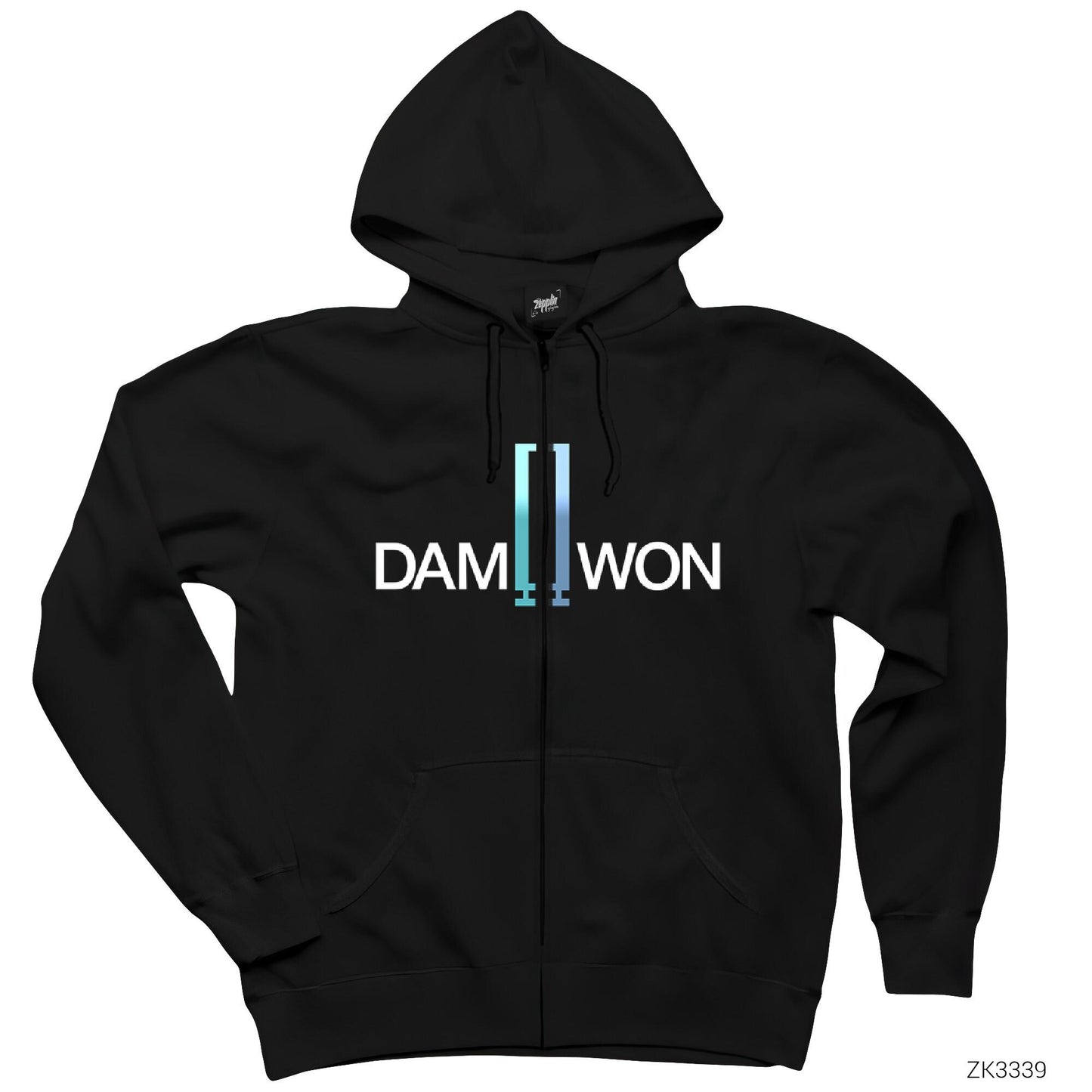 DW Gaming Siyah Fermuarlı Kapşonlu Sweatshirt