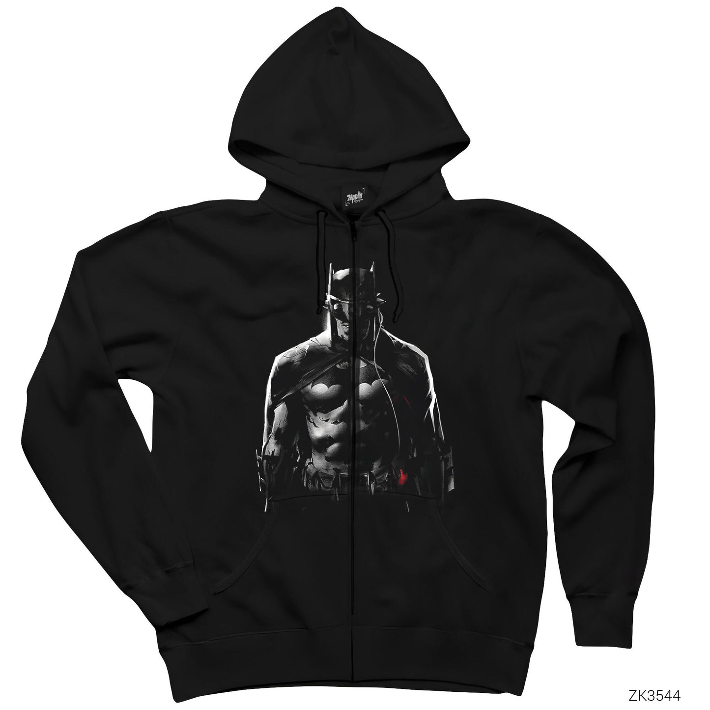 Batman Who Laughs Siyah Fermuarlı Kapşonlu Sweatshirt