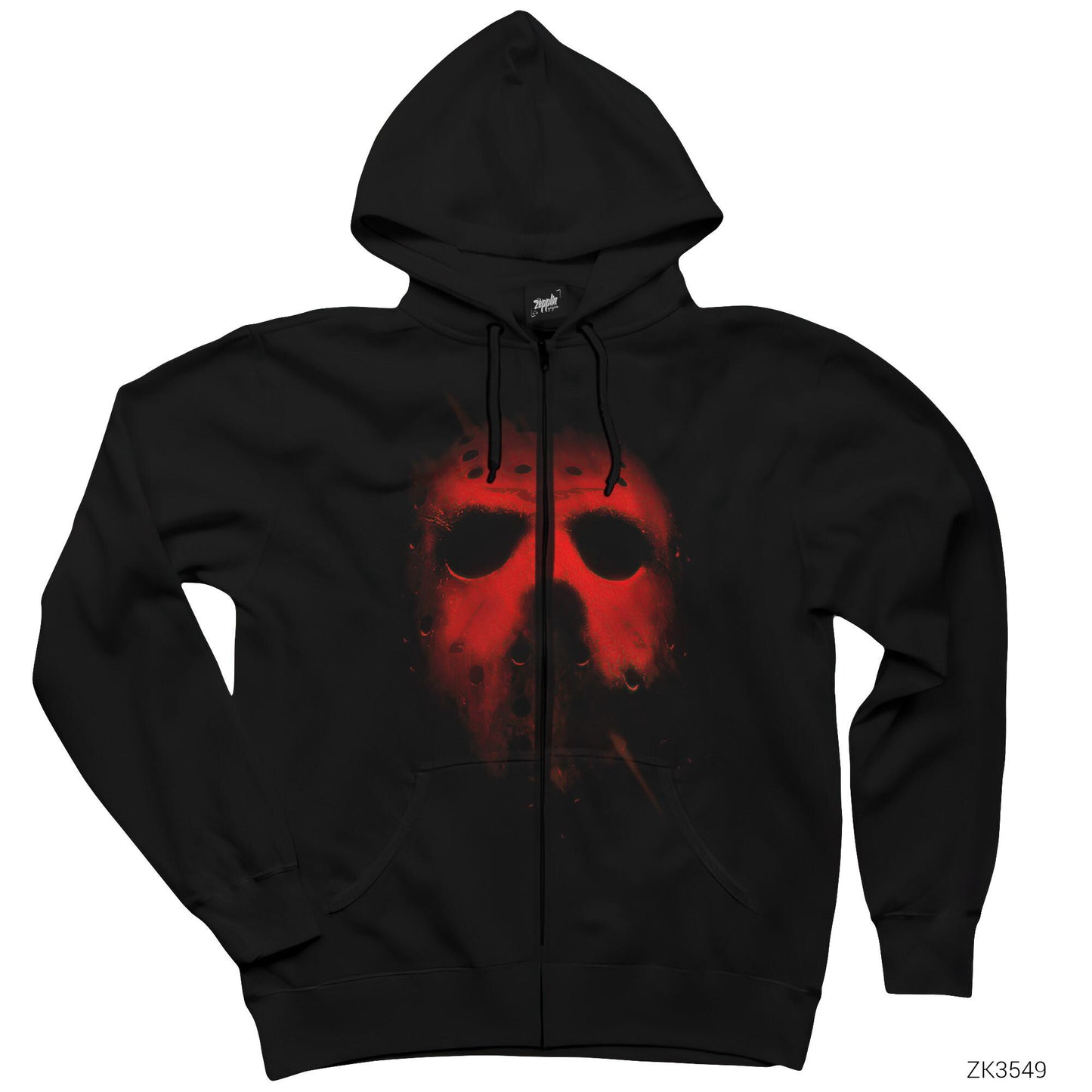 Friday The 13Th Siyah Fermuarlı Kapşonlu Sweatshirt