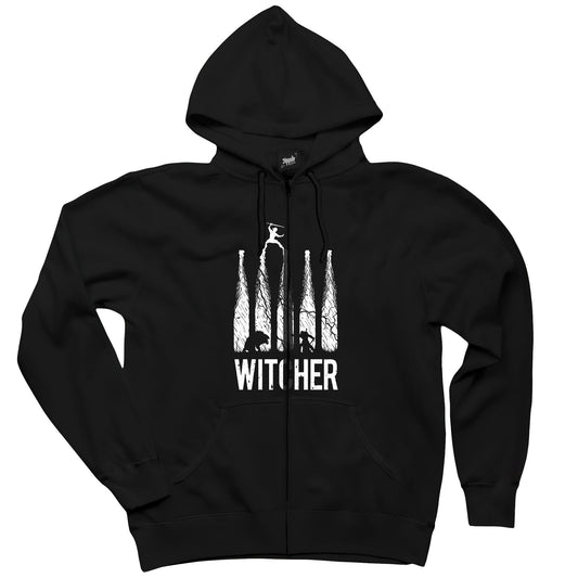 The Witcher 2 Light Siyah Fermuarlı Kapşonlu Sweatshirt