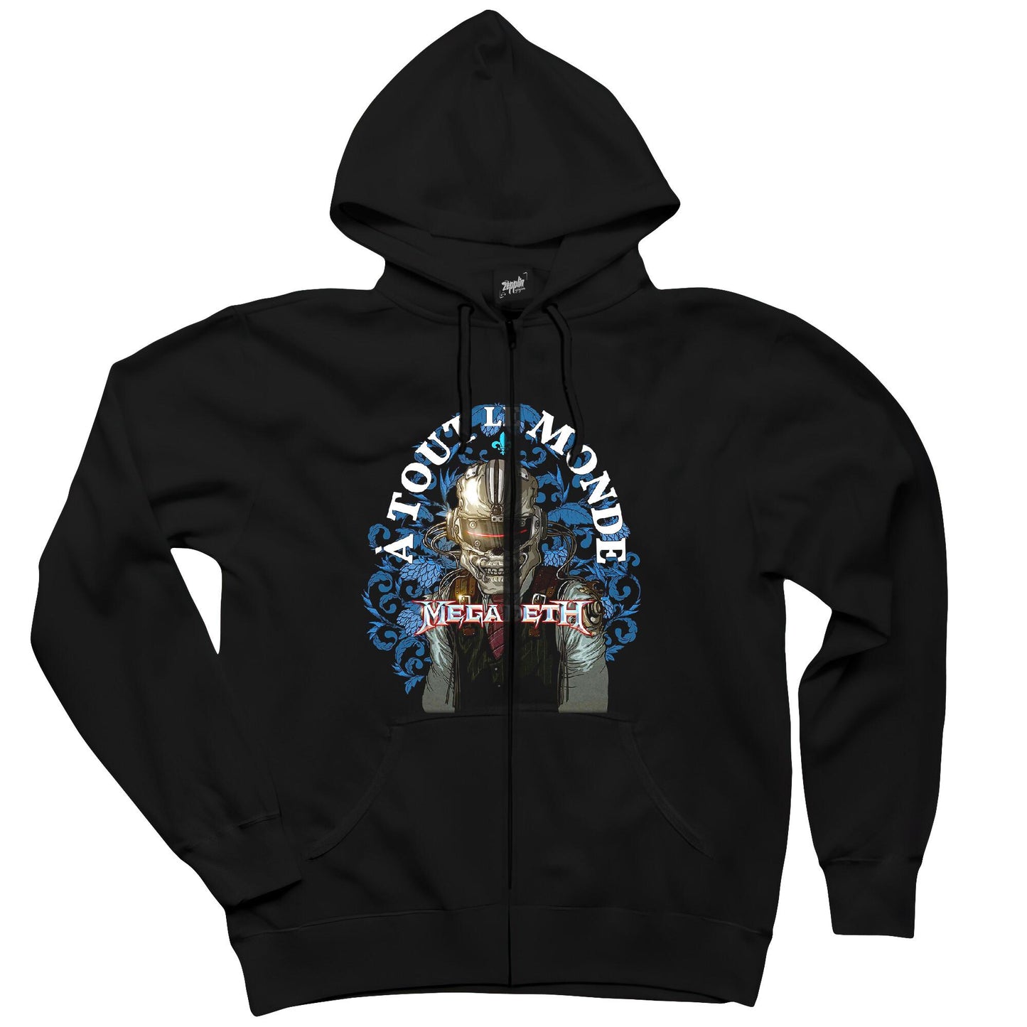 Megadeth A Tout Le Monde Siyah Fermuarlı Kapşonlu Sweatshirt