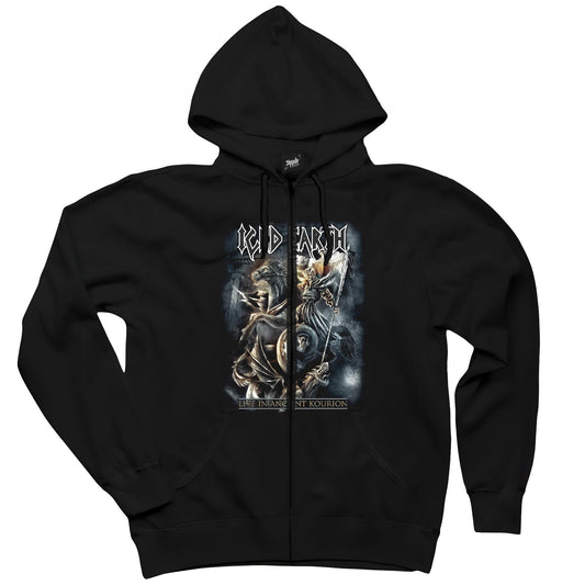 Iced Earth Siyah Fermuarlı Kapşonlu Sweatshirt