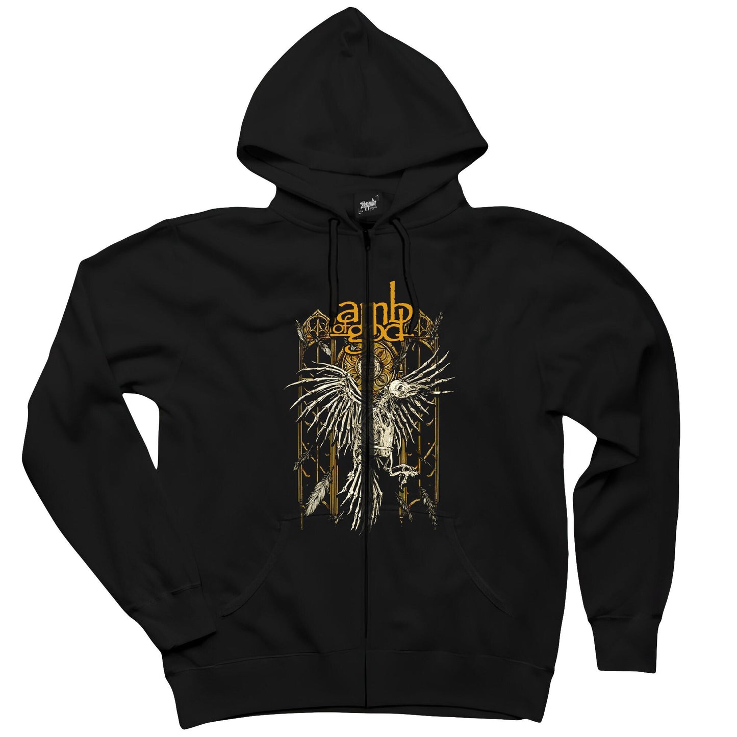 Lamb Of God 4 Papat Siyah Fermuarlı Kapşonlu Sweatshirt