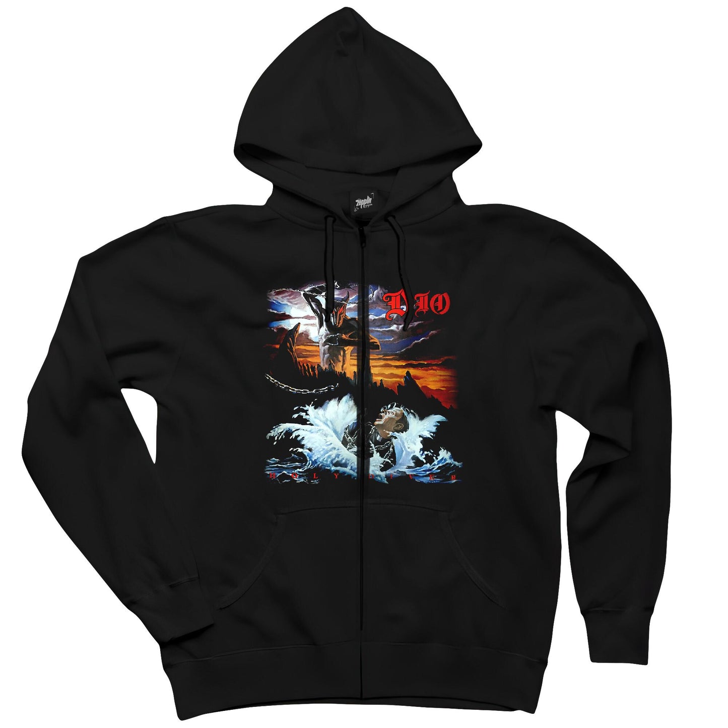 Dio Holy Diver Freedom Siyah Fermuarlı Kapşonlu Sweatshirt