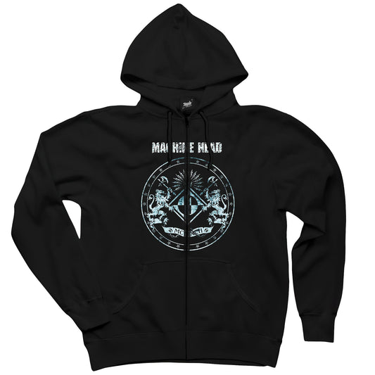 Machine Head MCMXCII Siyah Fermuarlı Kapşonlu Sweatshirt