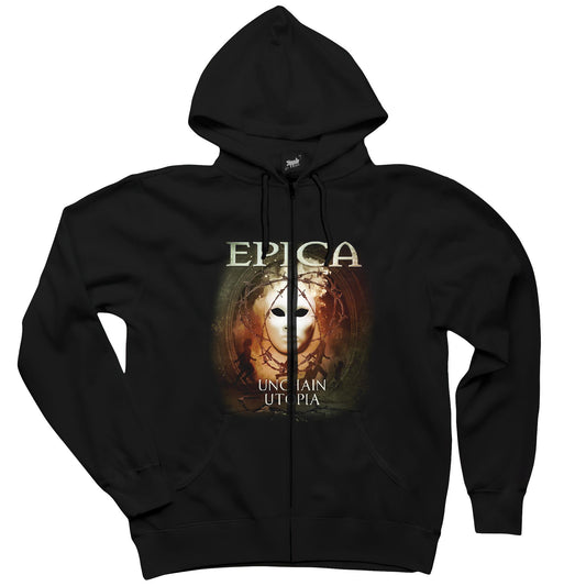 Epica Unchain Utopia Siyah Fermuarlı Kapşonlu Sweatshirt