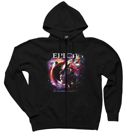 Epica The Holographic Principle Siyah Fermuarlı Kapşonlu Sweatshirt