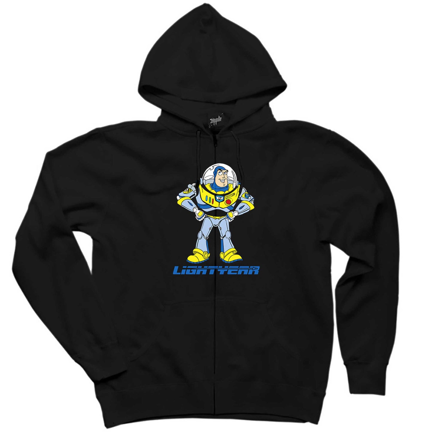 Buzz Lightyear Siyah Fermuarlı Kapşonlu Sweatshirt